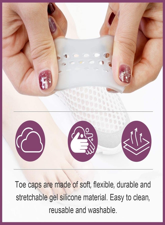 Promifun Gel Big Toe Caps, 12 Pack Toe Protectors for Women, Silicone Toe Covers Sleeves for Men, Blisters, Corns, Friction Pain Relief (Breathable, Big) - Image 5